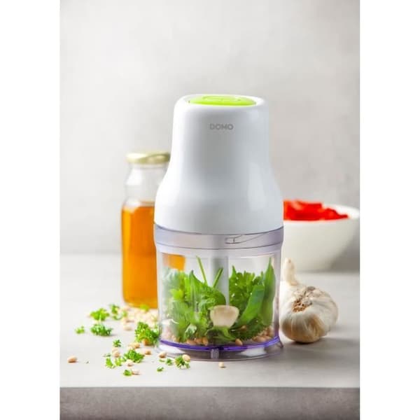 DOMO DO9237MC elektrisk hackare - 500ml skål - Rostfritt stålblad - 200W