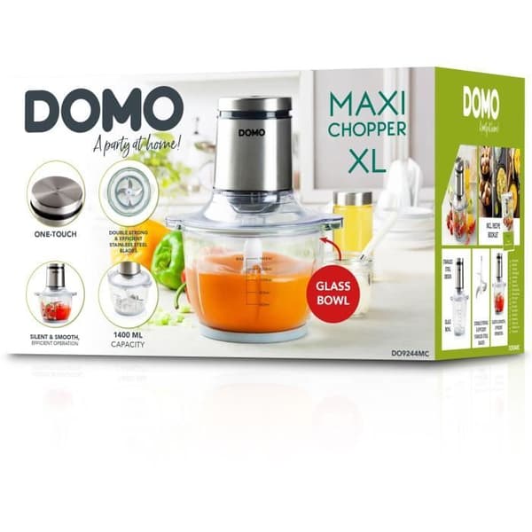 Maxi Chopper - DOMO - DO9244MC - 400 W - 1400 ml - Rostfria blad - Graderad skål