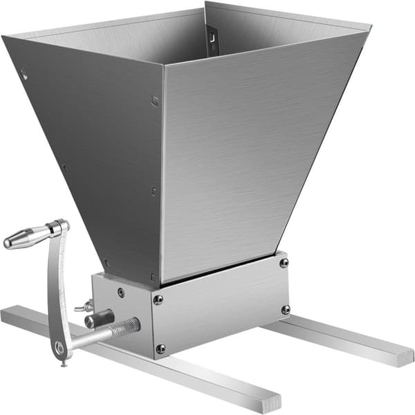 5kg kapacitet kornkrossmaskin med 2 rullar, justerbart rullgap, hög effektivitet, rotation medurs eller moturs, 2 körlägen