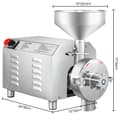 Miniatyrbild 10 av 10: 2200W 1500rpm 50kg kapacitet 30-50kg/H elektrisk spannmålskvarn med olika tillbehör, justerbar finhet, med överbelastningsskydd