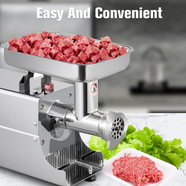 450W 80kg/H multifunktionell elektrisk köttkvarn med 6mm och 8mm slipplatta, kraftfull prestanda, lätt att använda och rengöra