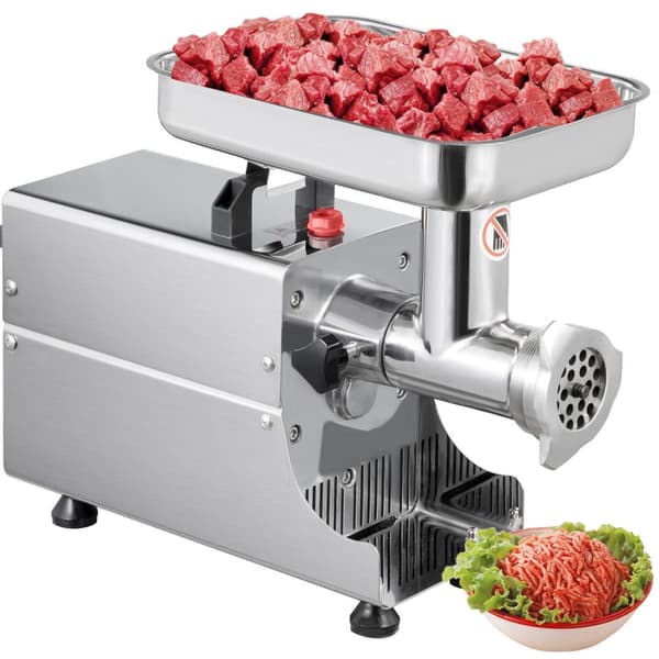 450W 80kg/H multifunktionell elektrisk köttkvarn med 6mm och 8mm slipplatta, kraftfull prestanda, lätt att använda och rengöra