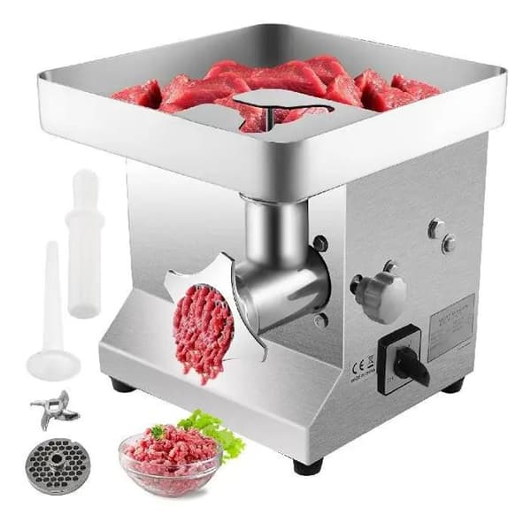 300kg/h 1100W elektrisk köttkvarn med kompletta tillbehör, kraftfull prestanda, avtagbar design, lätt att använda, bred applikation
