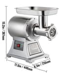 Miniatyrbild 8 av 8: 250Kg/H 1100W elektrisk köttkvarn med kompletta tillbehör, kraftfull prestanda, lätt att använda, lätt att montera och rengöra