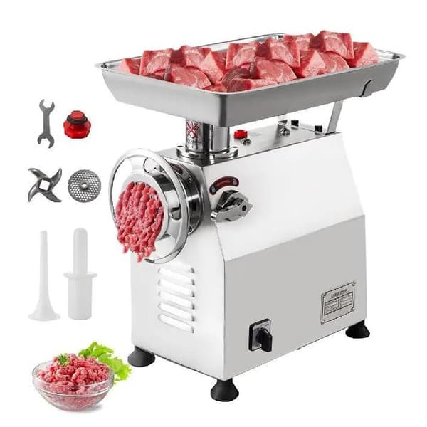350kg/h 1100W elektrisk köttkvarn med kompletta tillbehör, kraftfull prestanda, löstagbar design, enkel användning, bred applikation