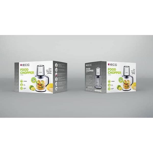 Hachoir électrique - ECG - SP 4015 Chop&Cut – 400 W – Skål 1,5 L – 4 rostfria blad – 2 hastigheter – Kompakt & lätt att rengöra