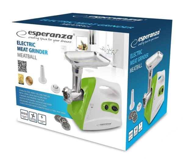 Esperanza EKM012G Hakker 600 W Hvid/Grøn