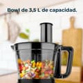 Miniatyrbild 5 av 5: Cecotec Food processor with maximum power of 2000 W, stainless-steel body, 2 speeds and Pulse function. Includes 3.5 L bowl. Accessories: 3 cutting d