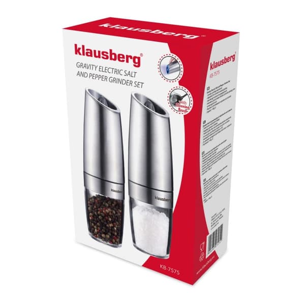 S?T 2 ELEKTRO. GRAVITY SALT- OG PEBERK?LLER KLAUSBERG KB-7575