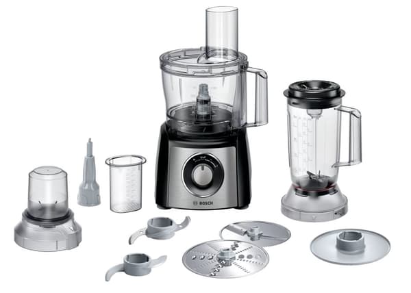 Bosch | Food Processor MultiTalent 3 Plus | MCM3PM386 | 900 W | Number of speeds 2 | Bowl capacity 2.3 L | Black/Stainless steel