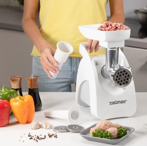 Zelmer ZMM9801B färs 2200 W Rostfritt stål, Vit