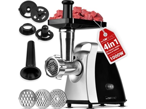 Clatronic FW 3803, 1000 W, Sort, Rustfritt stål, 220 - 240 V, 50/60 Hz, 1,97 kg