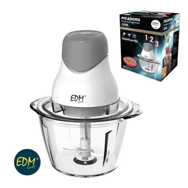 Hackare med glas 1L 320W EDM
