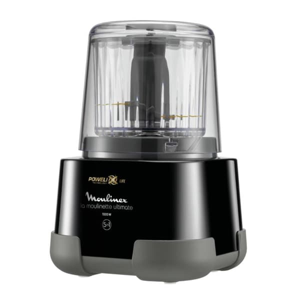 Moulinex Powerlix Life Chopper La Moulinette Ultimate 1000W DP810810 - Svart - 5 i 1 funktioner Svart
