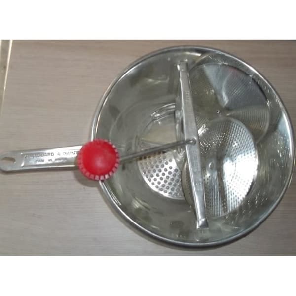 Grönsakskvarn i metall - GUILLOUARD - D: 24 cm - Rostfritt stål - 3 galler ingår - Kompatibel med diskmaskin