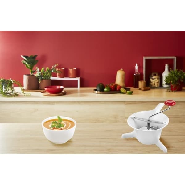 MOULINEX Classic Liten grönsakskvarn, Tål diskmaskin, Tillverkad i Frankrike, Vit K1012114