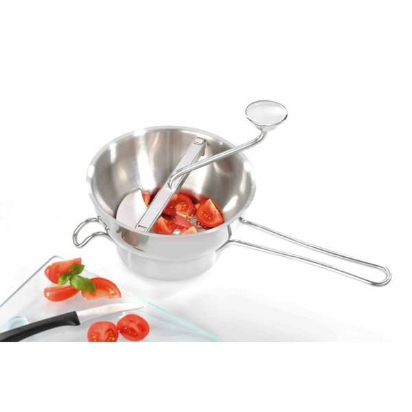 Grönsaksmojäng - GEFU - 24200 - Rostfritt stål - 2 avtagbara galler - 20cm grå