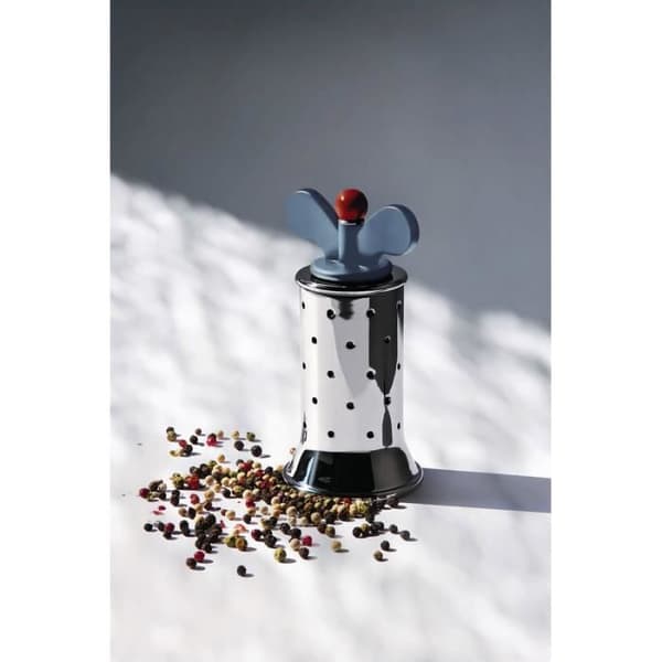 Pepparkvarn - Alessi - 9098 - 18/10 rostfritt stål - Ljusblå - Modern design