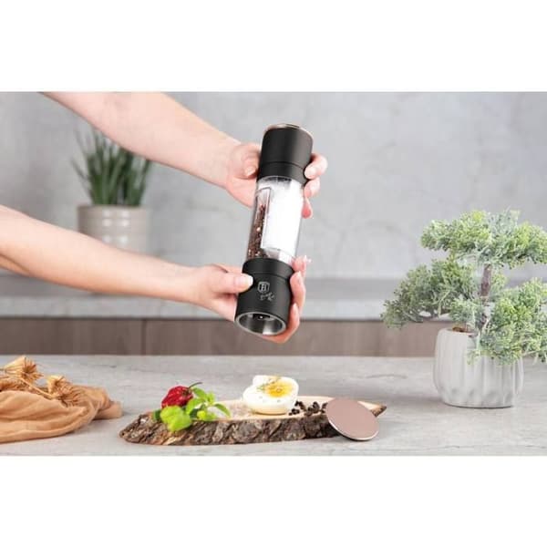 BERLINGERHAUS Dubbel kvarn för peppar och salt Kollektion Black Rose BH-8553