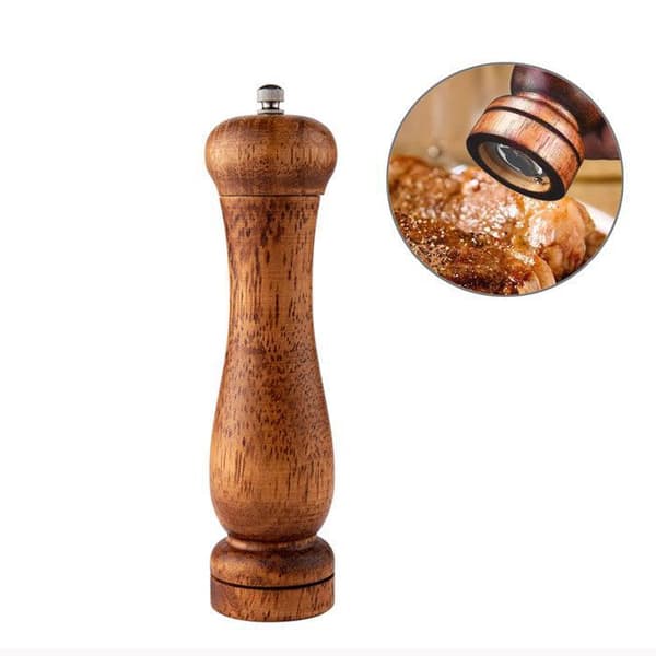 Kökskvarn - TEKNISK RABATT - Vintage - Ekträ - Keramisk kvarn - 26,7cm