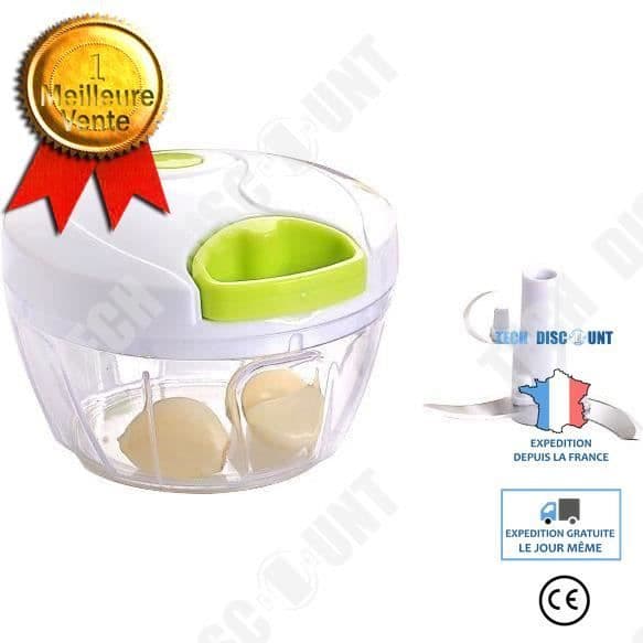 TD® A Manual CHOPPER/ String to Pull med 3 blad 12,5 cm x 9,3 cm/ Lådfärg Grön Ultra Sharp God konservering av mat