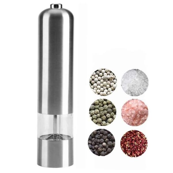 Elektrisk Pepparkvarn Salt- och Pepparkvarn Set Rostfritt Stål Justerbara Automatiska Kryddkvarnar