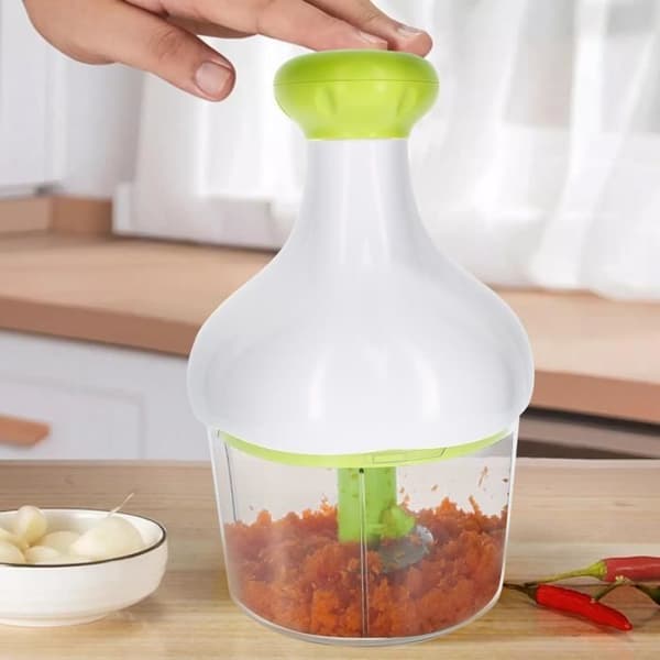 Manuell Grönsakhackare 900 ml för Hemlagade Förberedelser Cheffinger Vit / Grön