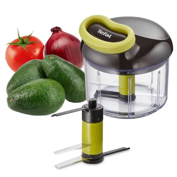 Manuell hackare och mixer - TEFAL - K1320404 - 900 ml - Rostfria blad - Lätt att rengöra
