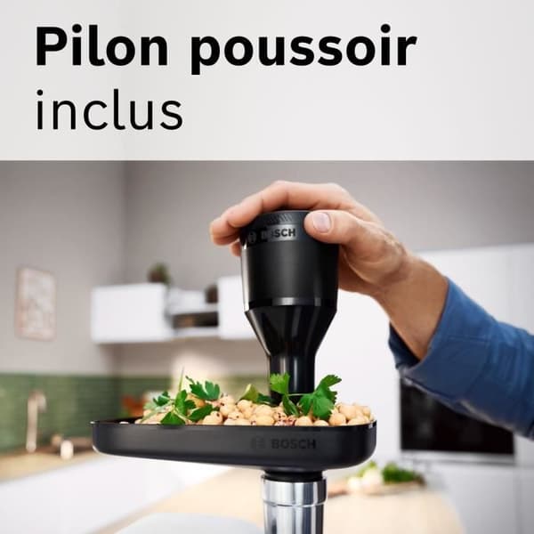 Köttkvarn - BOSCH - MFWS420W Serie 4 - Vit - 500 W - blockerad motor 1900 W - 2,5 kg/min - 2 hastigheter - 2 malgaller