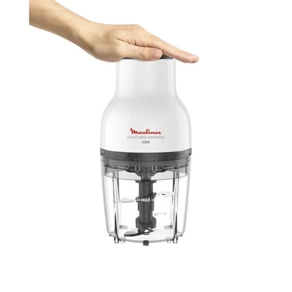 MOULINEX Elektrisk hackare, 3-i-1 funktioner, Färs, Hacka, Put, 4 blad, 400 ml, Enkeltryck, Essential Grinder DJ520110