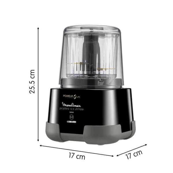 Moulinex Powerlix Life Chopper La Moulinette Ultimate 1000W DP810810 - Svart - 5 i 1 funktioner