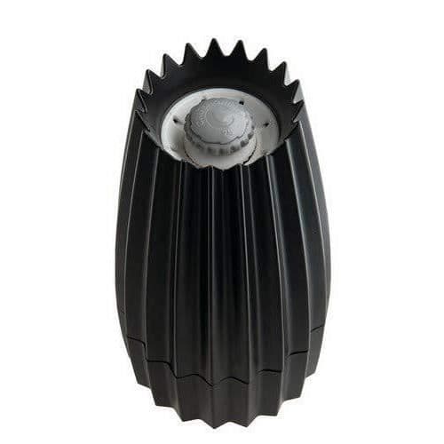 Salt-, peppar- och kryddkvarn - Alessi - WAL03 - Aluminium - Svart - 7,5 x 7,5 x 14,2 cm