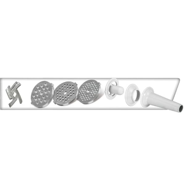 Elektrisk köttkvarn i rostfritt stål, med korvstopparutrustning MPM MMM-07M 1800W Silver 01054