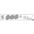 Miniatyrbild 4 av 6: Elektrisk köttkvarn i rostfritt stål, med korvstopparutrustning MPM MMM-07M 1800W Silver 01054
