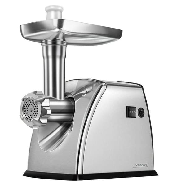 Elektrisk köttkvarn i rostfritt stål, med korvstopparutrustning MPM MMM-07M 1800W Silver 01054