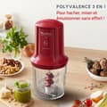 Miniatyrbild 6 av 6: MOULINEX Multimoulinette Mini elektrisk hackare, 500 ml, 6 blad i rostfritt stål, 2 hastigheter, Blender, Tillverkad i Frankrike AT714G32