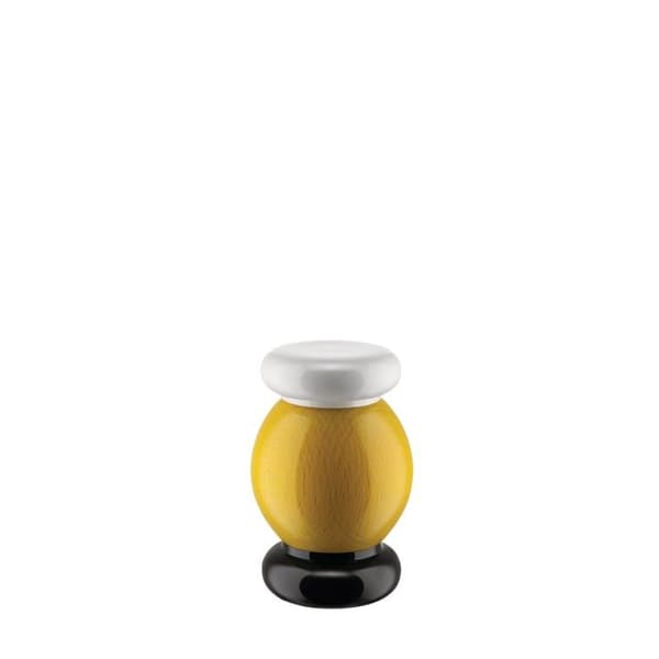 Alessi - MP0210 - Totem Domestici ES18 1 - Salt-, peppar- och kryddkvarnsdesign i bokträ, gult, svart och vitt