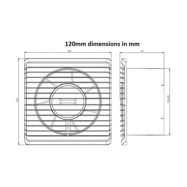 Ventilationsfläkt - airRoxy - 125mm - Tyst - Fuktighetsensor - 36 dB(A)