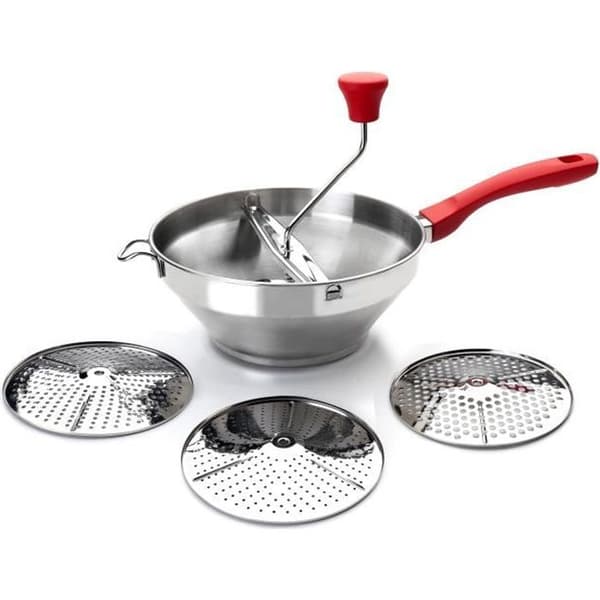 Ibili 742420 Potatisstötare med 3 skivor i rostfritt stål 20 cm