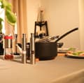 Miniatyrbild 2 av 6: Relaxdays Salt Shaker, Pepper Shaker, Set med 2, Manuell, Salt, Peppar, Kryddkvarn, Rostfritt stål justerbar keramisk kvarn, Silver