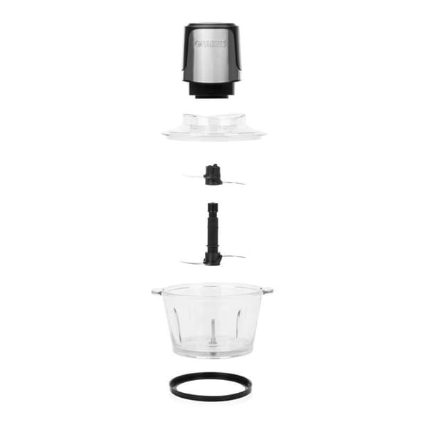 Duo XL Princess Chopper 221052 - 1,5 L glasskål - 4 blad i rostfritt stål - 300 W - Svart/Silver