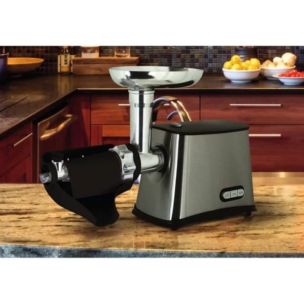 Ardes ar7460 Tomatpress och köttkvarn i rostfritt stål, motor med återvändningsfunktion, med tillbehör för zick sås