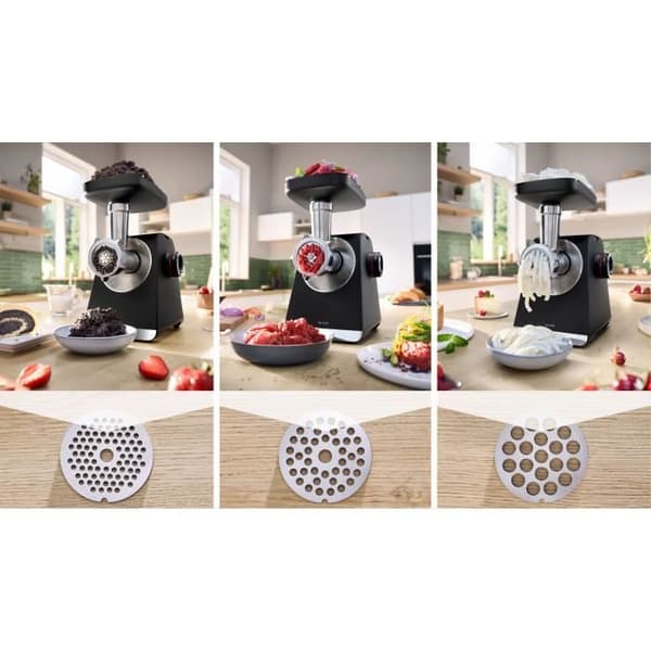 BOSCH Serie 6 MFWS650B Kødhakker - 500 W - 3,5 kg/min - 3 Hakkerit - Sort