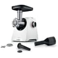Miniatyrbillede 1 af 6: Kødhakker - BOSCH - MFWS420W Serie 4 - Hvid - 500 W - blokeret motor 1900 W - 2,5 kg/min - 2 hastigheder - 2 kværnriste