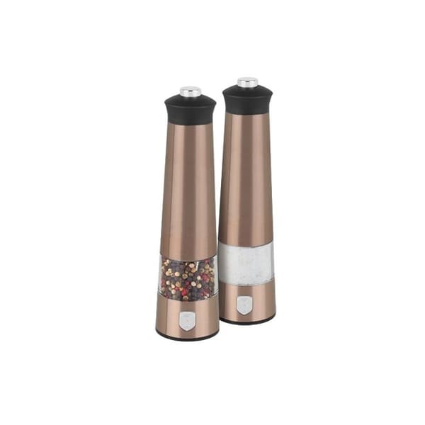 Set med 2 elektriska peppar- och saltkvarnar Berlinger Haus - Metallic Line Rose Gold BH-9500