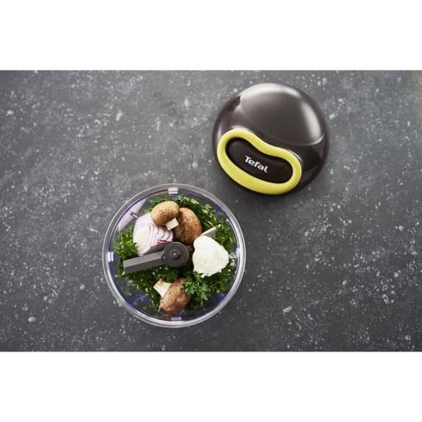 TEFAL 5 sek manuell hackare 900ml, Högkvalitativa rostfria blad, Skärning, Hackning, Blandning, Snabb och enkel tillagning K1321324