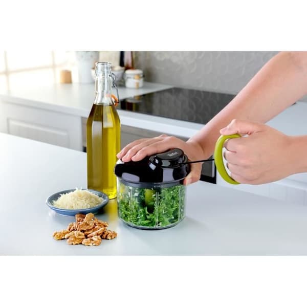 TEFAL 5 sek manuell hackare 900ml, Högkvalitativa rostfria blad, Skärning, Hackning, Blandning, Snabb och enkel tillagning K1321324