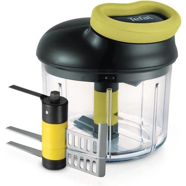 TEFAL 5 sek manuell hackare 900ml, Högkvalitativa rostfria blad, Skärning, Hackning, Blandning, Snabb och enkel tillagning K1321324