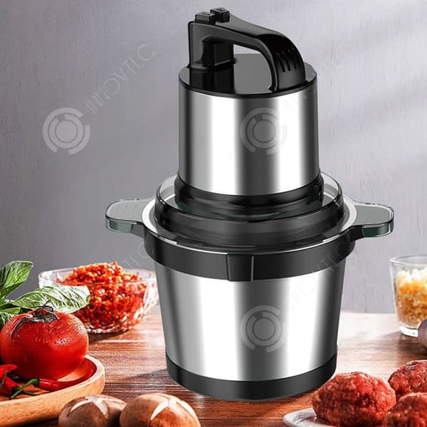 INN Köttkvarn 800 w 4 l blad i fyrdimensionellt stål snabb och långsam hastighet automatisk multifunktionell matberedare