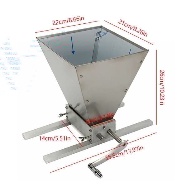 Elektrisk Kornmølle, Justerbar Rullemølle, 1,06 Gallon Traktorkapacitet